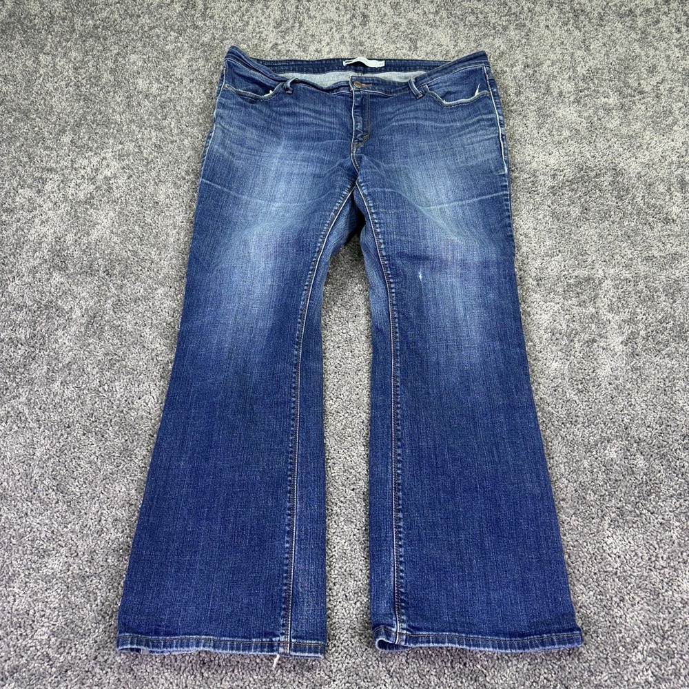 Levis Jeans Womens 18W Blue 590 Bootcut Denim Medium Wash Work Casual logo City